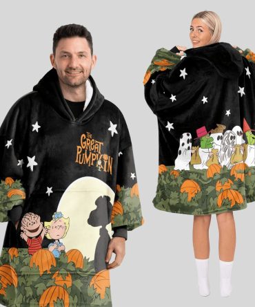 Adult Great Pumpkin Night Unisex Blanket Hoodie