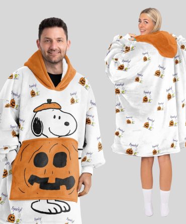 Adult Snoopy Jack-O’-Lantern Unisex Blanket Hoodie