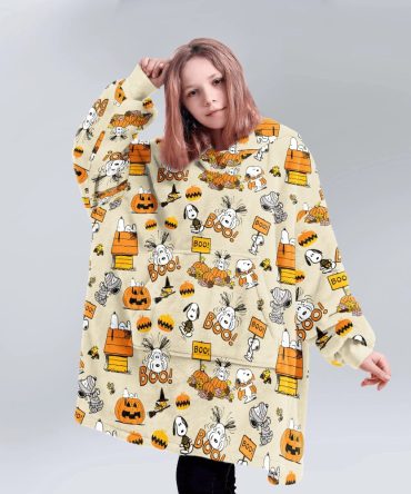 Kid Boo-Tiful Snoopy Halloween Unisex Blanket Hoodie