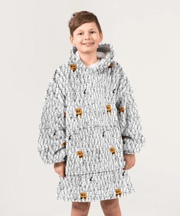 Kid Great Pumpkin Unisex Blanket Hoodie