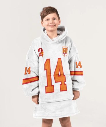 Kid 14 Tampa Bay Football 50Th Season Game Unisex Blanket Hoodie