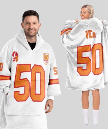 Adult V.V 50 Tampa Bay Football 50Th Season Game Unisex Blanket Hoodie