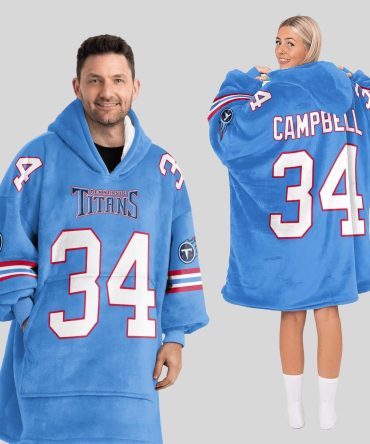 Adult E.C 34 Tennessee Football Unisex Blanket Hoodie