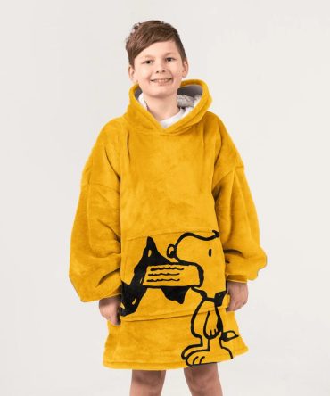 Kid Peanuts Charlie Brown Iconic Stripe Unisex Blanket Hoodie