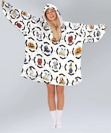 Adult Snoopy Boo Crew Unisex Blanket Hoodie