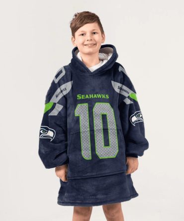 Kid 10 Seattle Football Unisex Blanket Hoodie