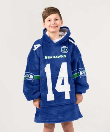 Kid 14 Seattle Football Unisex Blanket Hoodie