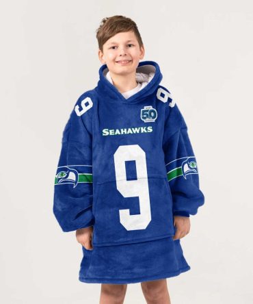 Kid 9 Seattle Football Unisex Blanket Hoodie