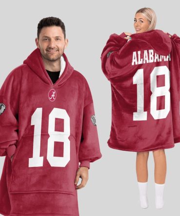 Adult 18 Alabama Football Unisex Blanket Hoodie