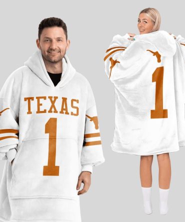 Adult 1 Texas Football Unisex Blanket Hoodie