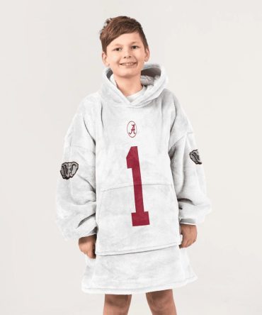 Kid 1 Alabama Football Unisex Blanket Hoodie