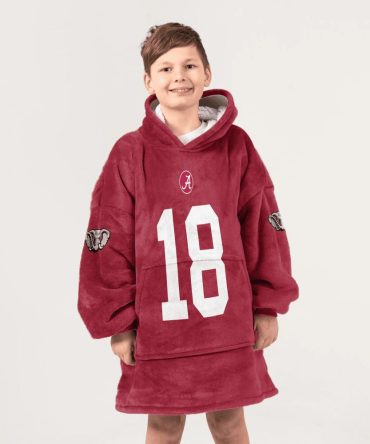 Kid 18 Alabama Football Unisex Blanket Hoodie