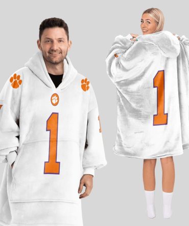 Adult 1 Clemson Football Unisex Blanket Hoodie