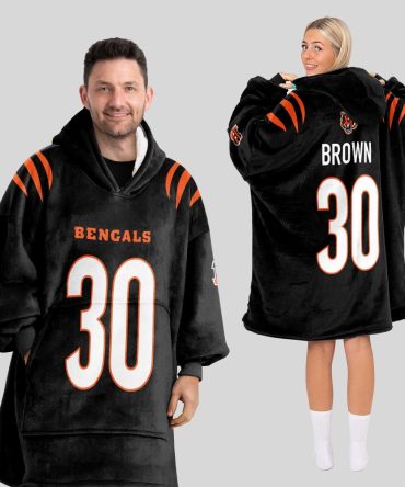 Adult 30 Cincinnati Football Unisex Blanket Hoodie