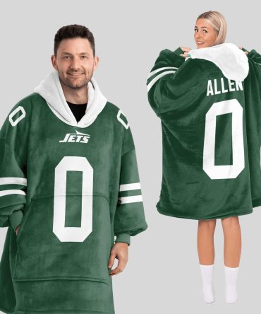 B.A 0 New York J Football Unisex Blanket Hoodie