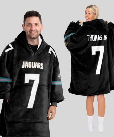 Adult 7 Jacksonville Football Unisex Blanket Hoodie