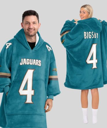 Adult 4 Jacksonville Football Unisex Blanket Hoodie