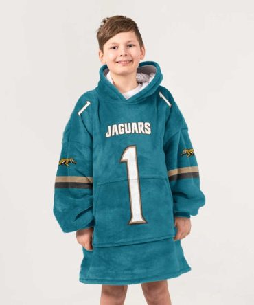 Kid 1 Jacksonville Football Unisex Blanket Hoodie