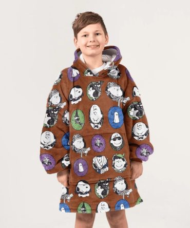 Kid Halloween Peanuts Boo Crew Unisex Blanket Hoodie
