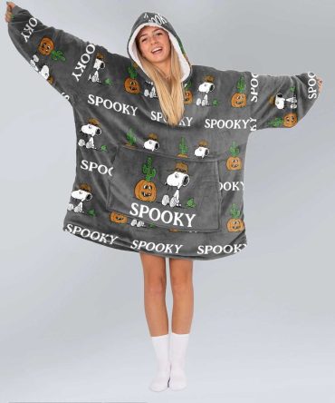 Adult Snoopy Spooky Halloween Unisex Blanket Hoodie