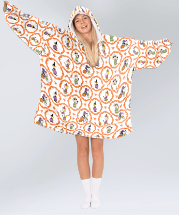Adult Peanuts Trick-Or-Treat Stars Unisex Blanket Hoodie