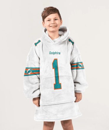 Kid 1 Miami Football Unisex Blanket Hoodie