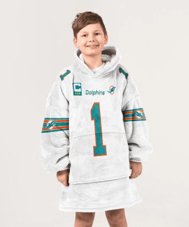 Kid 1 Miami Football Unisex Blanket Hoodie