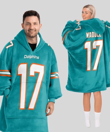 Adult 17 Miami Football Unisex Blanket Hoodie