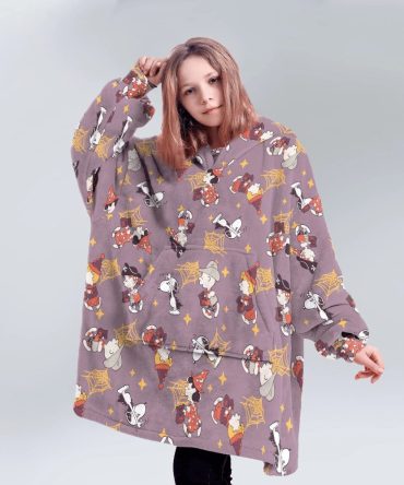 Kid Snoopy & Friends Halloween Pirate Unisex Blanket Hoodie