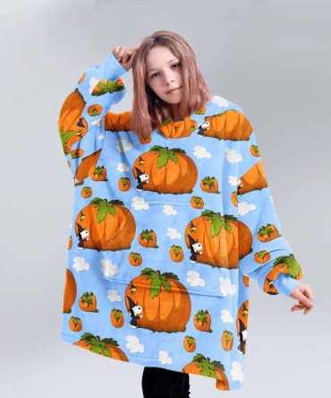 Kid Peanuts Big Pumpkin Magic Unisex Blanket Hoodie
