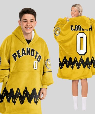 Adult Charlie Brown Varsity Spirit Unisex Blanket Hoodie