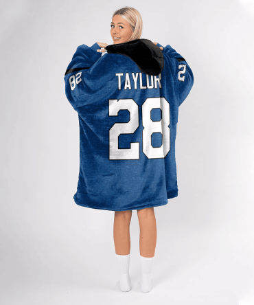 Adult 28 Indianapolis Football Unisex Blanket Hoodie