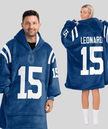 Adult 15 Indianapolis Football Unisex Blanket Hoodie