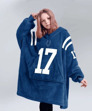 Kid 17 Indianapolis Football Unisex Blanket Hoodie