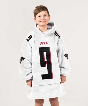Kid 9 Atlanta Football Unisex Blanket Hoodie