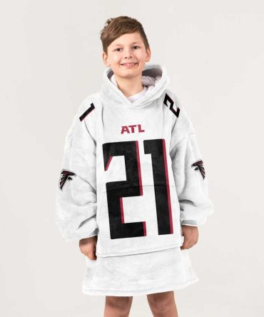 Kid 21 Atlanta Football Unisex Blanket Hoodie