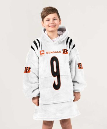 Kid 9 Cincinnati Football Unisex Blanket Hoodie
