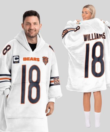 Adult C.W 18 Captain Chicago Football Unisex Blanket Hoodie