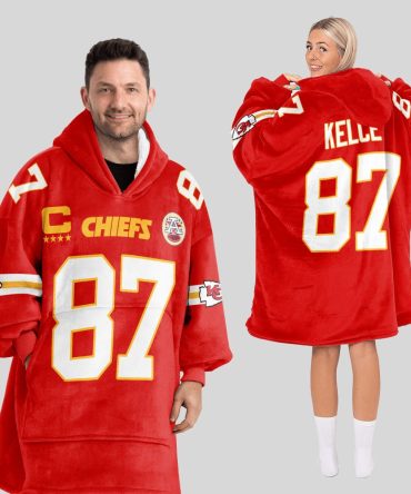 T.K 87 Captain Kansas City Football Unisex Blanket Hoodie