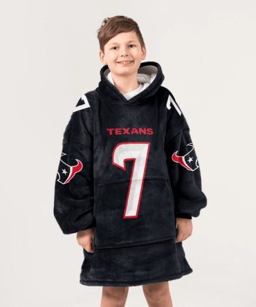 Kid C.J.S 7 Houston Football Unisex Blanket Hoodie
