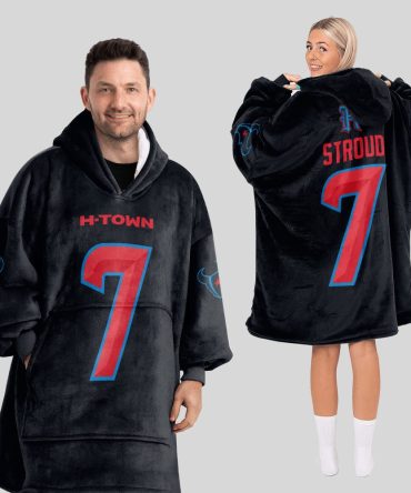 Adult C.J.S 7 Houston Football Unisex Blanket Hoodie