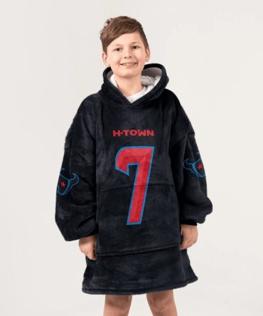 Kid C.J.S 7 Houston Football Unisex Blanket Hoodie