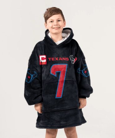 Kid C.J.S 7 Captain Houston Football Unisex Blanket Hoodie