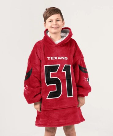 Kid W.A 51 Houston Football Unisex Blanket Hoodie