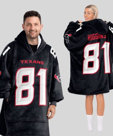 Adult J.H 81 Houston Football Unisex Blanket Hoodie