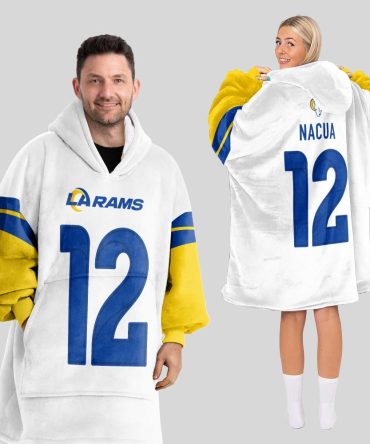 P.N 12 Los Angeles R Football Unisex Blanket Hoodie