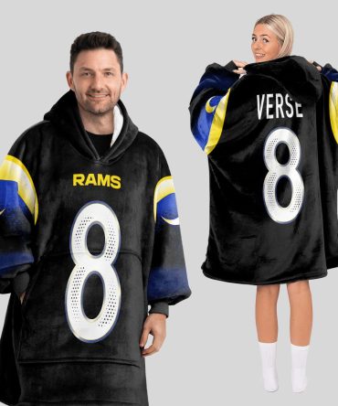 J.V 8 Los Angeles R Football Unisex Blanket Hoodie