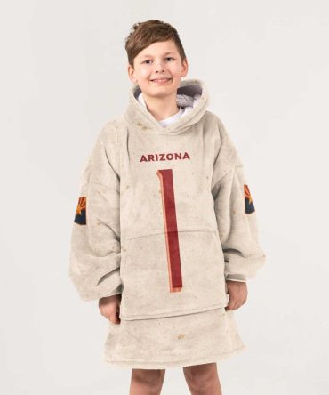 Kid 1 Arizona Football Unisex Blanket Hoodie