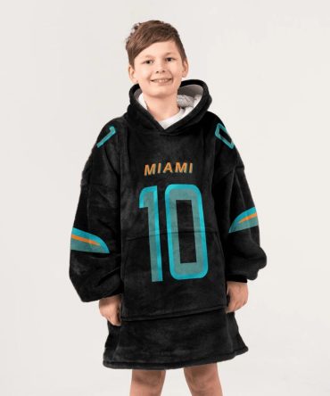 Kid T.H 10 Miami Football Unisex Blanket Hoodie