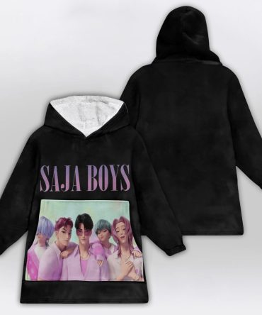 Kpop Demon Hunter Saja Boys Unisex Blanket Hoodie